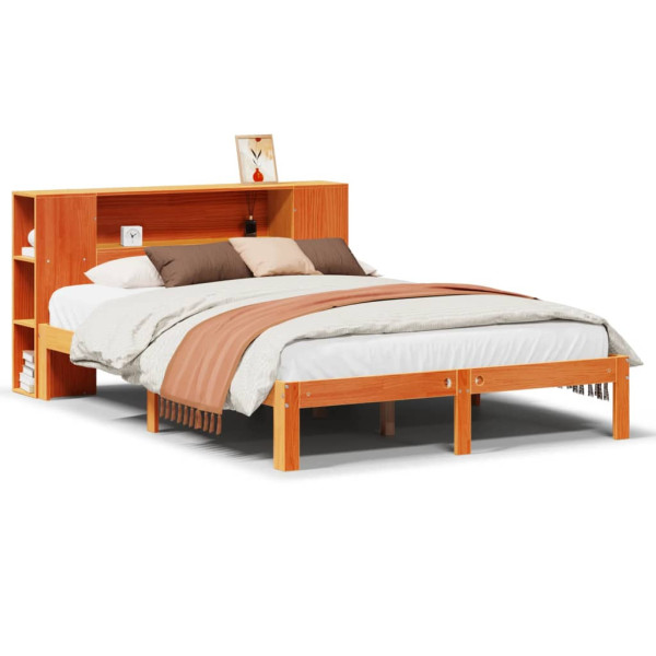 Łóżko Drewniane Rama Łóżka Sofa Brązowe Do Sypialni Pokoju 140x190cm 747466