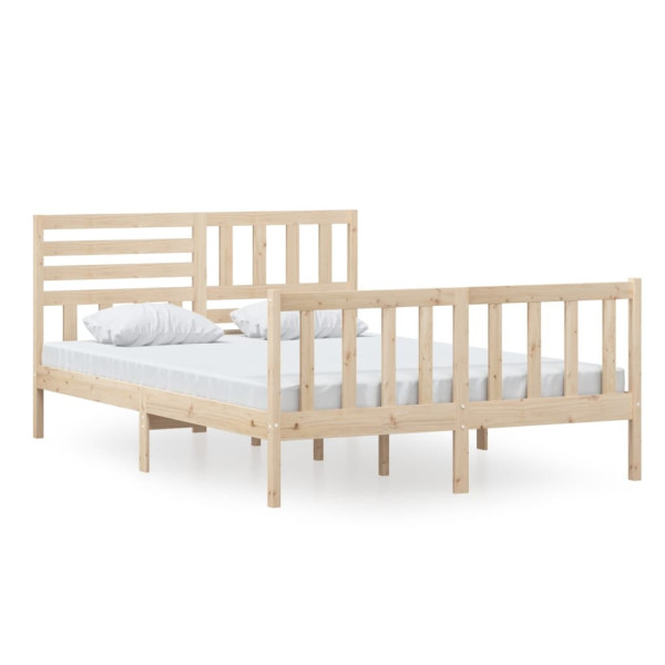 Łóżko Drewniane Rama Łóżka Sofa Brązowe Do Sypialni Pokoju 140x200 cm 477768