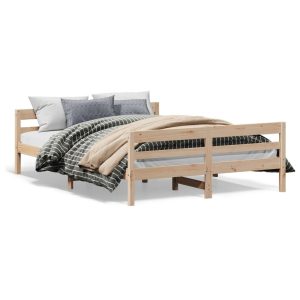 Łóżko Drewniane Rama Łóżka Sofa Brązowe Do Sypialni Pokoju 140×200 cm 478491 Łóżko Drewniane Rama Łóżka Sofa Brązowe Do Sypialni Pokoju 140×200 cm 478491