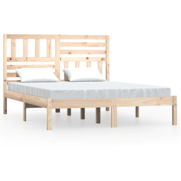 Łóżko Drewniane Rama Łóżka Sofa Brązowe Do Sypialni Pokoju 140x200 cm 478907