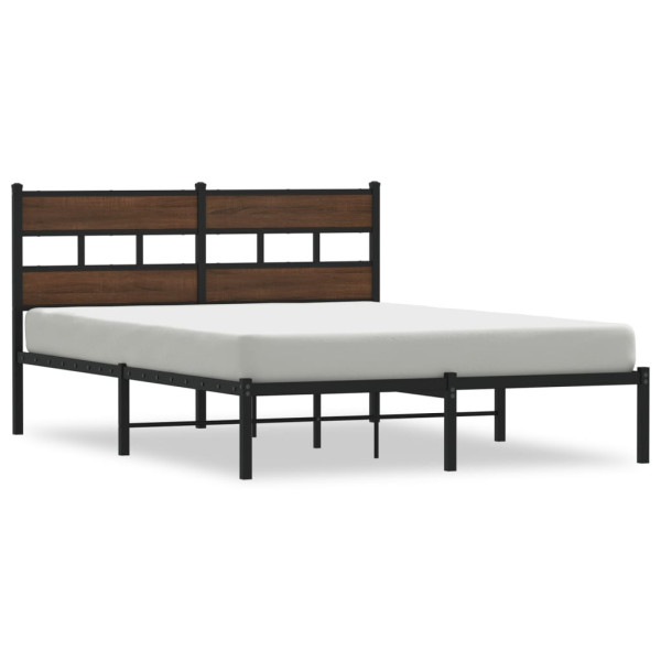 Łóżko Drewniane Rama Łóżka Sofa Brązowe Do Sypialni Pokoju 140x200 cm 679127