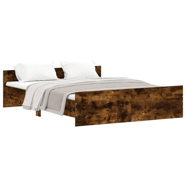 Łóżko Drewniane Rama Łóżka Sofa Brązowe Do Sypialni Pokoju 140x200cm 724368