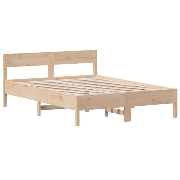 Łóżko Drewniane Rama Łóżka Sofa Brązowe Do Sypialni Pokoju 150x200 cm 475882