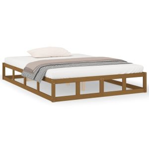 Łóżko Drewniane Rama Łóżka Sofa Brązowe Do Sypialni Pokoju 150×200 cm 477350 Łóżko Drewniane Rama Łóżka Sofa Brązowe Do Sypialni Pokoju 150×200 cm 477350