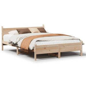Łóżko Drewniane Rama Łóżka Sofa Brązowe Do Sypialni Pokoju 150×200 cm 479312 Łóżko Drewniane Rama Łóżka Sofa Brązowe Do Sypialni Pokoju 150×200 cm 479312