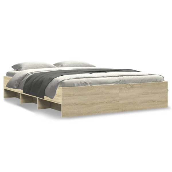 Łóżko Drewniane Rama Łóżka Sofa Brązowe Do Sypialni Pokoju 150x200 cm 706026