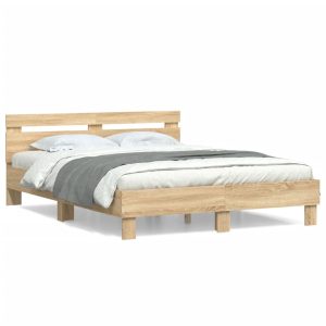Łóżko Drewniane Rama Łóżka Sofa Brązowe Do Sypialni Pokoju 150×200 cm 706072 Łóżko Drewniane Rama Łóżka Sofa Brązowe Do Sypialni Pokoju 150×200 cm 706072