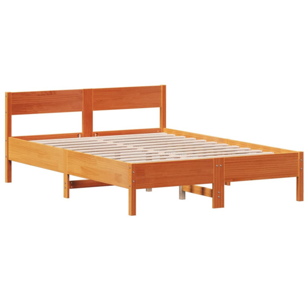 Łóżko Drewniane Rama Łóżka Sofa Brązowe Do Sypialni Pokoju 150x200 cm 721286