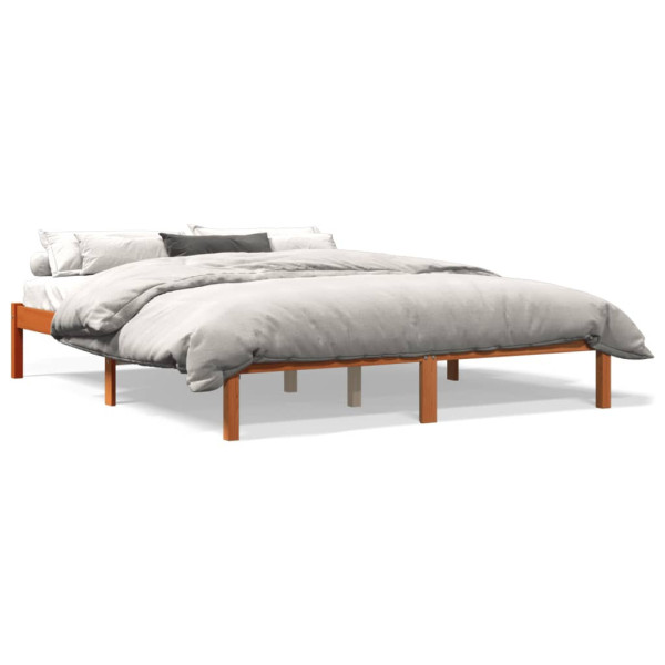 Łóżko Drewniane Rama Łóżka Sofa Brązowe Do Sypialni Pokoju 150x200 cm 723083