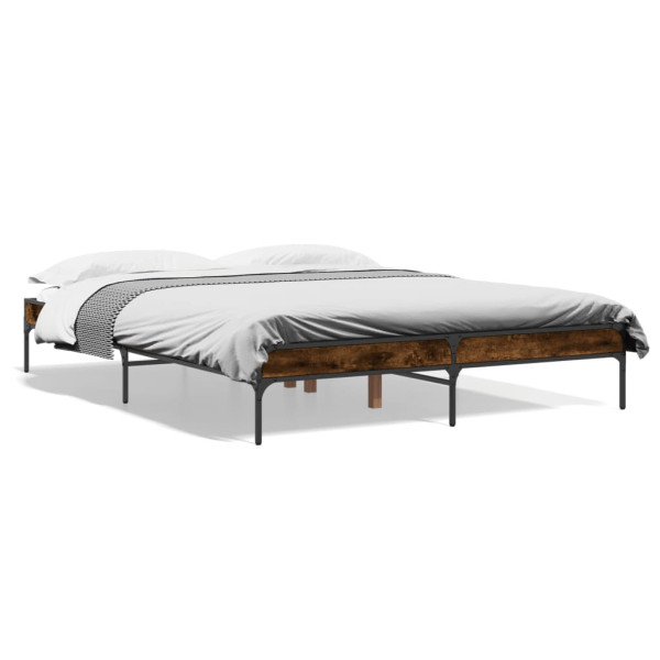 Łóżko Drewniane Rama Łóżka Sofa Brązowe Do Sypialni Pokoju 150x200 cm 724149