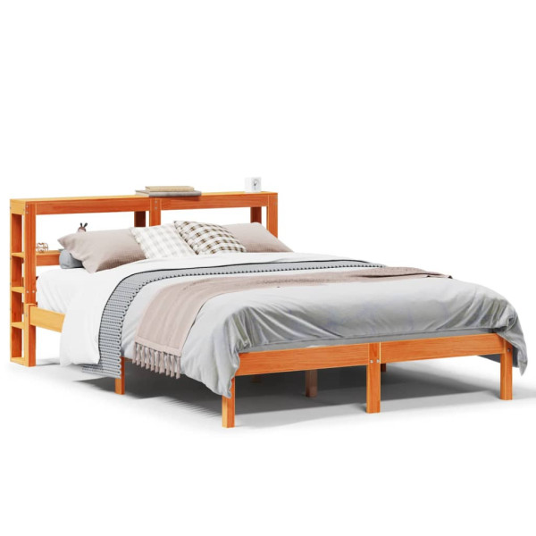 Łóżko Drewniane Rama Łóżka Sofa Brązowe Do Sypialni Pokoju 150x200 cm 724316