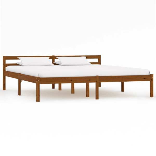 Łóżko Drewniane Rama Łóżka Sofa Brązowe Do Sypialni Pokoju 160 x 200 cm 721840