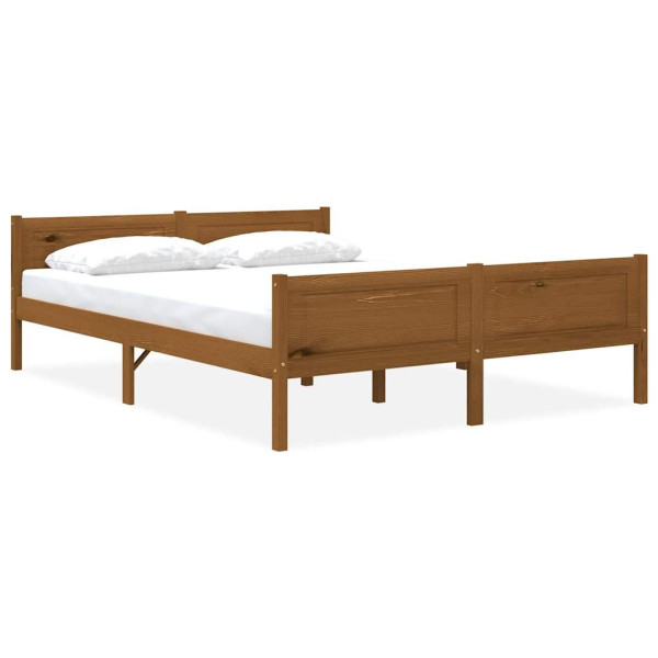 Łóżko Drewniane Rama Łóżka Sofa Brązowe Do Sypialni Pokoju 160x200 cm 478087