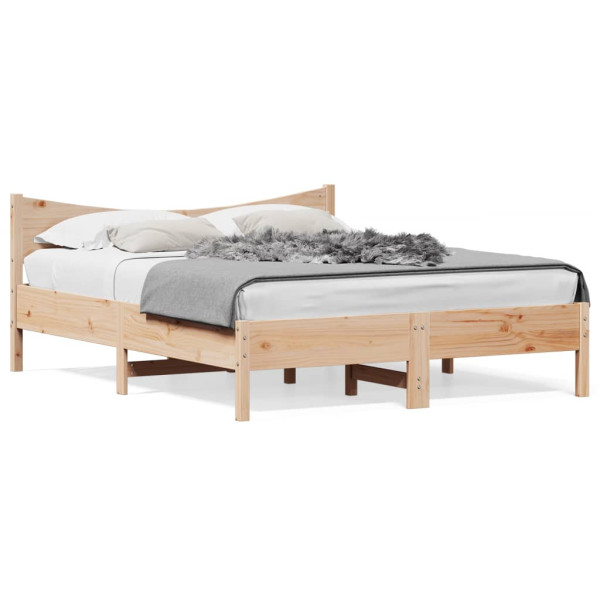 Łóżko Drewniane Rama Łóżka Sofa Brązowe Do Sypialni Pokoju 160x200 cm 478165