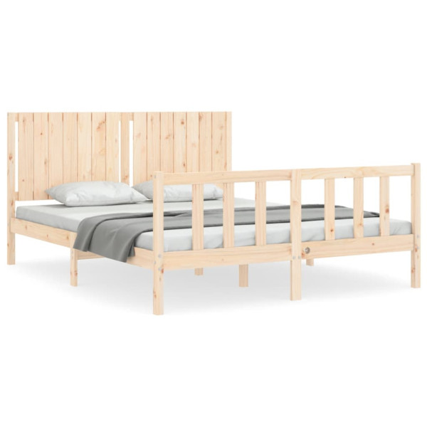 Łóżko Drewniane Rama Łóżka Sofa Brązowe Do Sypialni Pokoju 160x200 cm 478360