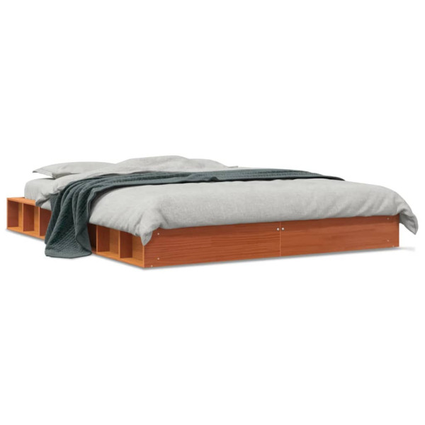 Łóżko Drewniane Rama Łóżka Sofa Brązowe Do Sypialni Pokoju 160x200 cm 721477
