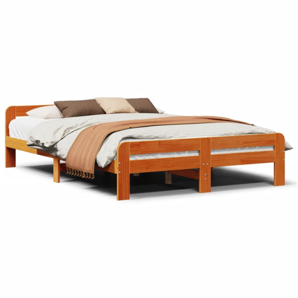Łóżko Drewniane Rama Łóżka Sofa Brązowe Do Sypialni Pokoju 160x200 cm 721537