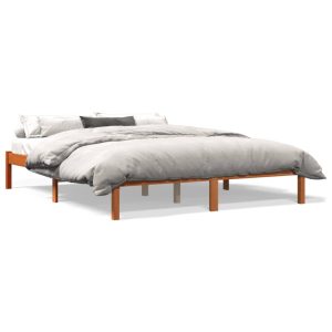 Łóżko Drewniane Rama Łóżka Sofa Brązowe Do Sypialni Pokoju 160×200 cm 723048 Łóżko Drewniane Rama Łóżka Sofa Brązowe Do Sypialni Pokoju 160×200 cm 723048