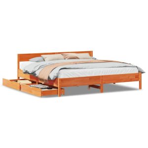 Łóżko Drewniane Rama Łóżka Sofa Brązowe Do Sypialni Pokoju 160×200 cm 724675 Łóżko Drewniane Rama Łóżka Sofa Brązowe Do Sypialni Pokoju 160×200 cm 724675