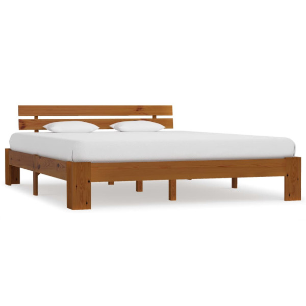 Łóżko Drewniane Rama Łóżka Sofa Brązowe Do Sypialni Pokoju 180 x 200 cm 728700
