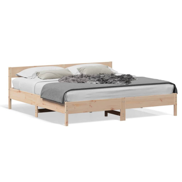 Łóżko Drewniane Rama Łóżka Sofa Brązowe Do Sypialni Pokoju 180x200 cm 475883