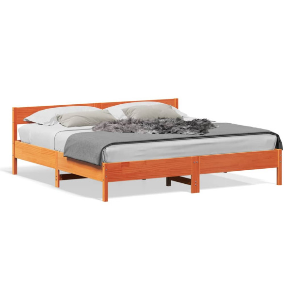 Łóżko Drewniane Rama Łóżka Sofa Brązowe Do Sypialni Pokoju 180x200 cm 720971