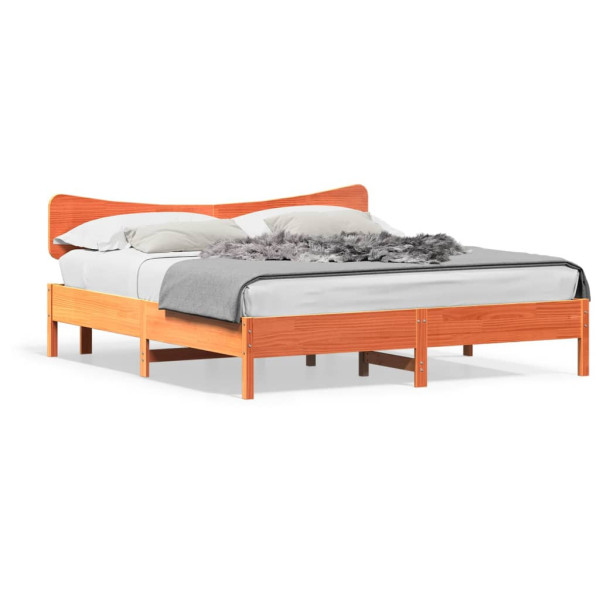Łóżko Drewniane Rama Łóżka Sofa Brązowe Do Sypialni Pokoju 180x200 cm 721068