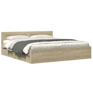 Łóżko Drewniane Rama Łóżka Sofa Brązowe Do Sypialni Pokoju 180×200 cm 721073 Łóżko Drewniane Rama Łóżka Sofa Brązowe Do Sypialni Pokoju 180×200 cm 721073