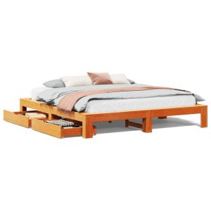 Łóżko Drewniane Rama Łóżka Sofa Brązowe Do Sypialni Pokoju 180×200 cm 728574 Łóżko Drewniane Rama Łóżka Sofa Brązowe Do Sypialni Pokoju 180×200 cm 728574