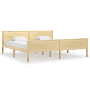 Łóżko Drewniane Rama Łóżka Sofa Brązowe Do Sypialni Pokoju 200 x 200 cm 478157 Łóżko Drewniane Rama Łóżka Sofa Brązowe Do Sypialni Pokoju 200 x 200 cm 478157