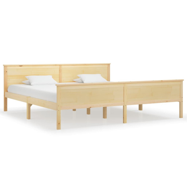 Łóżko Drewniane Rama Łóżka Sofa Brązowe Do Sypialni Pokoju 200 x 200 cm 478157