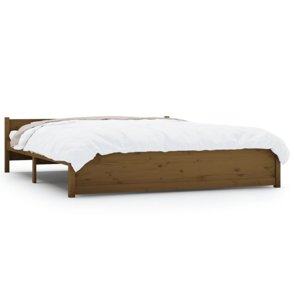 Łóżko Drewniane Rama Łóżka Sofa Brązowe Do Sypialni Pokoju 200 x 200 cm 479982