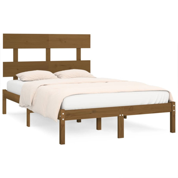 Łóżko Drewniane Rama Łóżka Sofa Brązowe Do Sypialni Pokoju 200 x 200 cm 478749