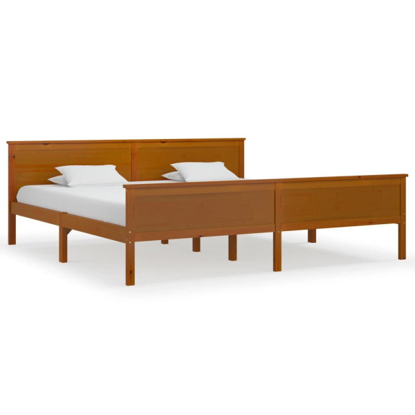 Łóżko Drewniane Rama Łóżka Sofa Brązowe Do Sypialni Pokoju 200 x 200 cm 477875