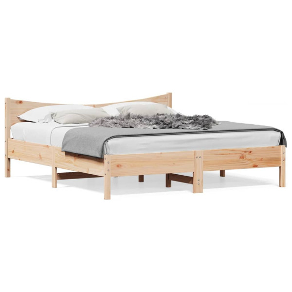 Łóżko Drewniane Rama Łóżka Sofa Brązowe Do Sypialni Pokoju 200x200 cm 480135