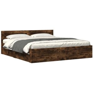 Łóżko Drewniane Rama Łóżka Sofa Brązowe Do Sypialni Pokoju 200×200 cm 705999 Łóżko Drewniane Rama Łóżka Sofa Brązowe Do Sypialni Pokoju 200×200 cm 705999