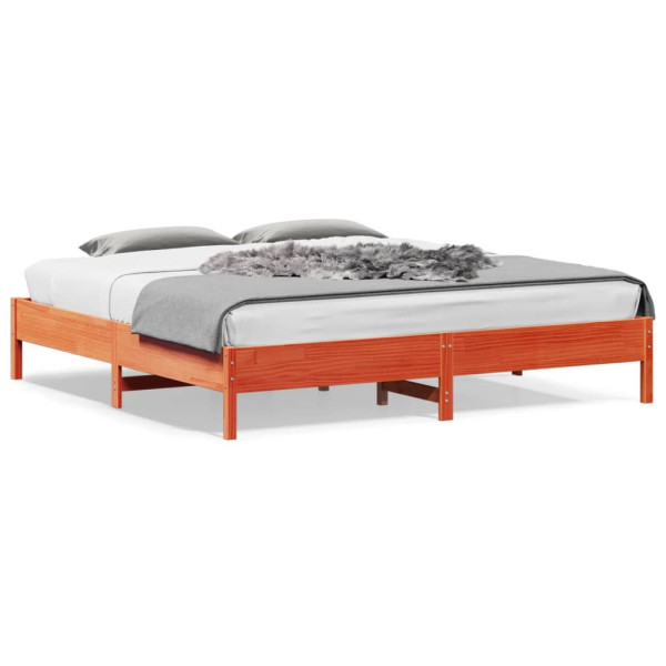Łóżko Drewniane Rama Łóżka Sofa Brązowe Do Sypialni Pokoju 200x200 cm 475189