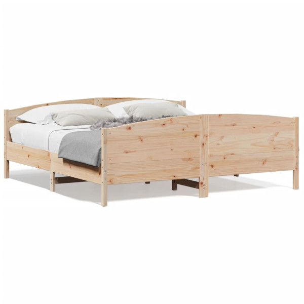 Łóżko Drewniane Rama Łóżka Sofa Brązowe Do Sypialni Pokoju 200x200 cm 476017