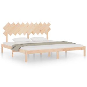 Łóżko Drewniane Rama Łóżka Sofa Brązowe Do Sypialni Pokoju 200×200 cm 477464 Łóżko Drewniane Rama Łóżka Sofa Brązowe Do Sypialni Pokoju 200×200 cm 477464