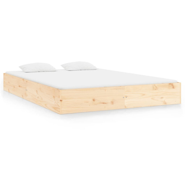 Łóżko Drewniane Rama Łóżka Sofa Brązowe Do Sypialni Pokoju 200x200 cm 478191
