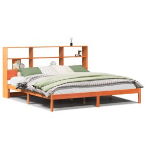 Łóżko Drewniane Rama Łóżka Sofa Brązowe Do Sypialni Pokoju 200x200cm 720831