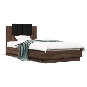 Łóżko Drewniane Rama Łóżka Sofa Brązowe Do Sypialni Pokoju 75×190 cm 724491 Łóżko Drewniane Rama Łóżka Sofa Brązowe Do Sypialni Pokoju 75×190 cm 724491