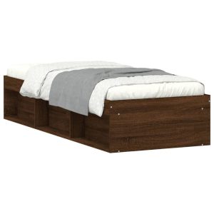 Łóżko Drewniane Rama Łóżka Sofa Brązowe Do Sypialni Pokoju 75×190 cm 724617 Łóżko Drewniane Rama Łóżka Sofa Brązowe Do Sypialni Pokoju 75×190 cm 724617
