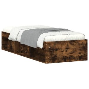 Łóżko Drewniane Rama Łóżka Sofa Brązowe Do Sypialni Pokoju 75×190 cm 724742 Łóżko Drewniane Rama Łóżka Sofa Brązowe Do Sypialni Pokoju 75×190 cm 724742