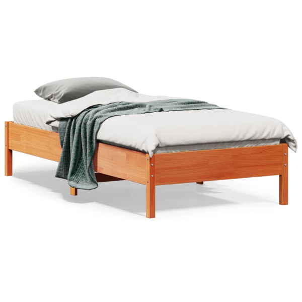 Łóżko Drewniane Rama Łóżka Sofa Brązowe Do Sypialni Pokoju 75x190 cm 728582