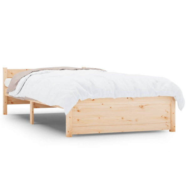 Łóżko Drewniane Rama Łóżka Sofa Brązowe Do Sypialni Pokoju 75x190 cm 477596