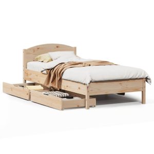 Łóżko Drewniane Rama Łóżka Sofa Brązowe Do Sypialni Pokoju 75×190 cm 475077 Łóżko Drewniane Rama Łóżka Sofa Brązowe Do Sypialni Pokoju 75×190 cm 475077