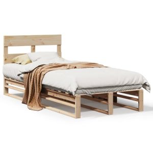 Łóżko Drewniane Rama Łóżka Sofa Brązowe Do Sypialni Pokoju 75×190 cm 479473 Łóżko Drewniane Rama Łóżka Sofa Brązowe Do Sypialni Pokoju 75×190 cm 479473