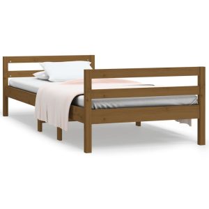 Łóżko Drewniane Rama Łóżka Sofa Brązowe Do Sypialni Pokoju 75×190 cm 475092 Łóżko Drewniane Rama Łóżka Sofa Brązowe Do Sypialni Pokoju 75×190 cm 475092