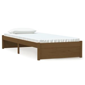 Łóżko Drewniane Rama Łóżka Sofa Brązowe Do Sypialni Pokoju 75×190 cm 480053 Łóżko Drewniane Rama Łóżka Sofa Brązowe Do Sypialni Pokoju 75×190 cm 480053